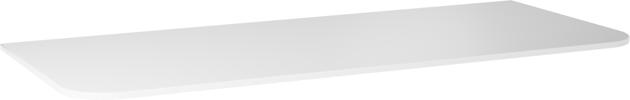 Balmani Moon tablette simple ou double Solid Surface blanc mat 130 x 55 cm