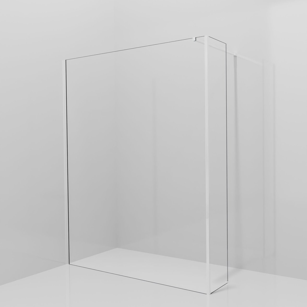 Balmani Modular Walk-In Dusche mit fester Seitenwand: 160 x 200 cm, Extra Klarglas, inklusive Coating, Profil Chrom glänzend