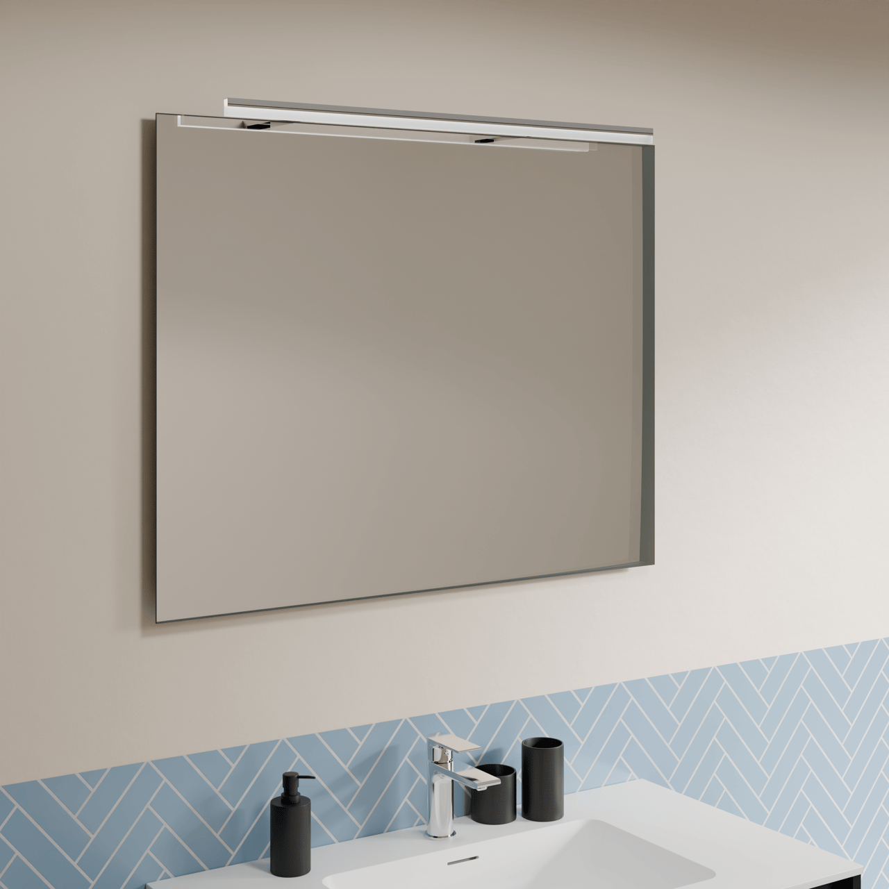 Luca Varess Serena LED luminaire 80 cm chrome