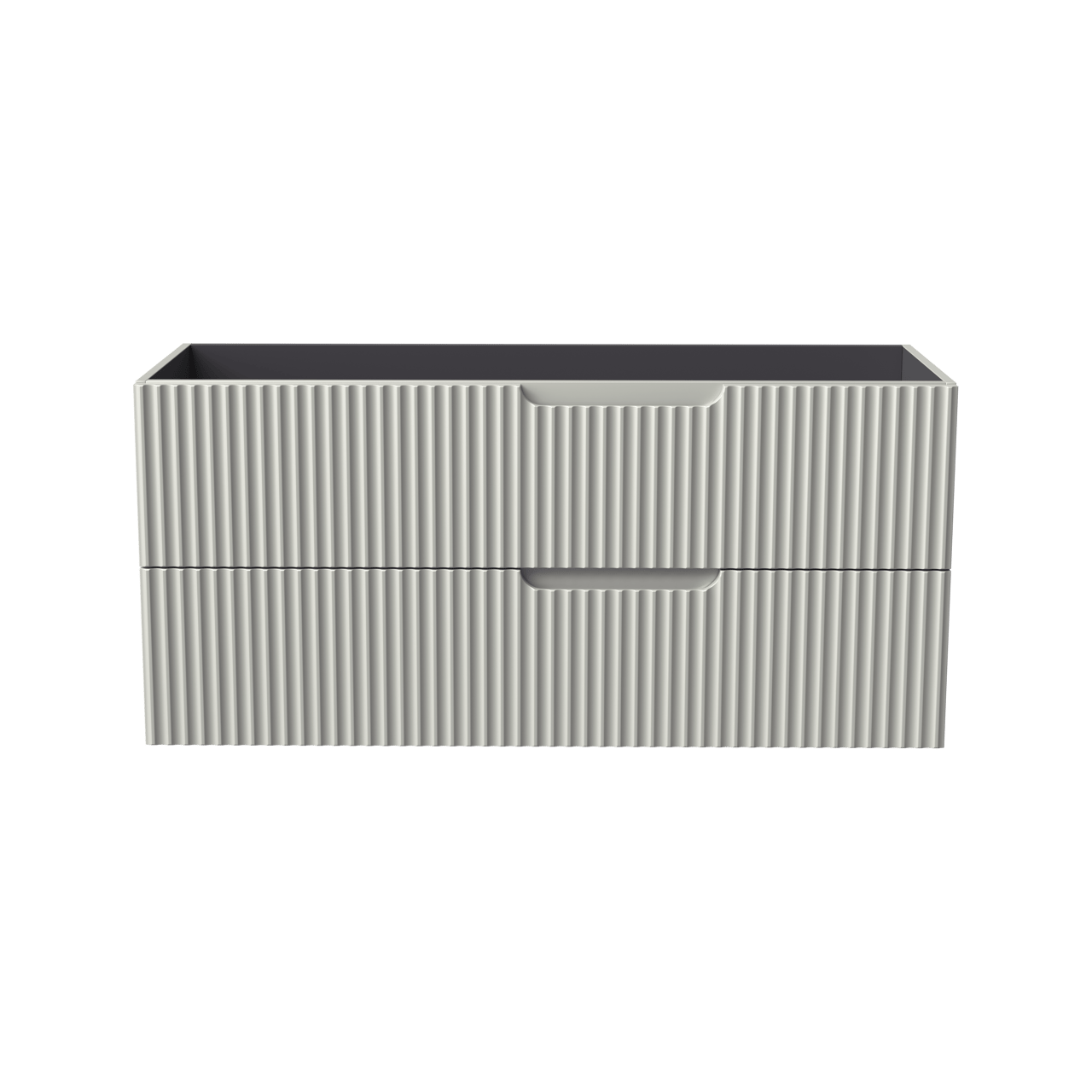 Linie Ribbo meuble sous-lavabo suspendu 120 x 46 cm Greige 2 tiroirs