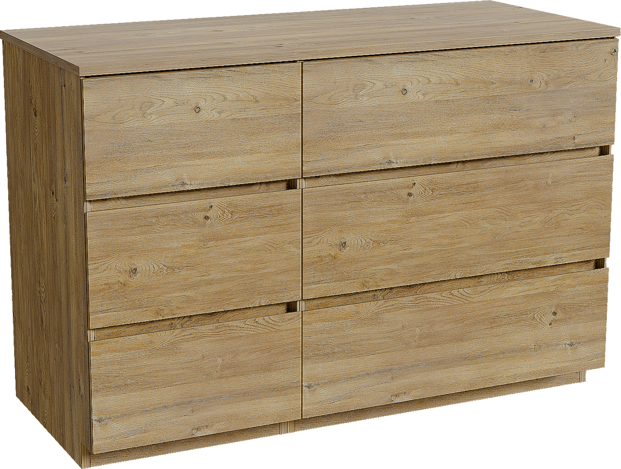 Storke Edge freistehendes Möbelstück Set: 120 x 52 cm, Rohe Eiche, mit Panton Einzel- oder Doppel Waschtischplatte, Melamin Rohe Eiche