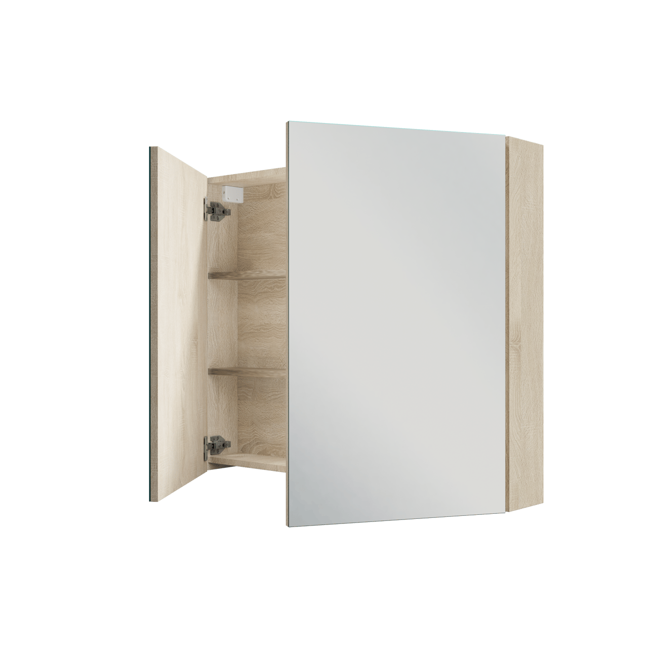 Linie Montro spiegelkast 90 x 75 cm wit eiken