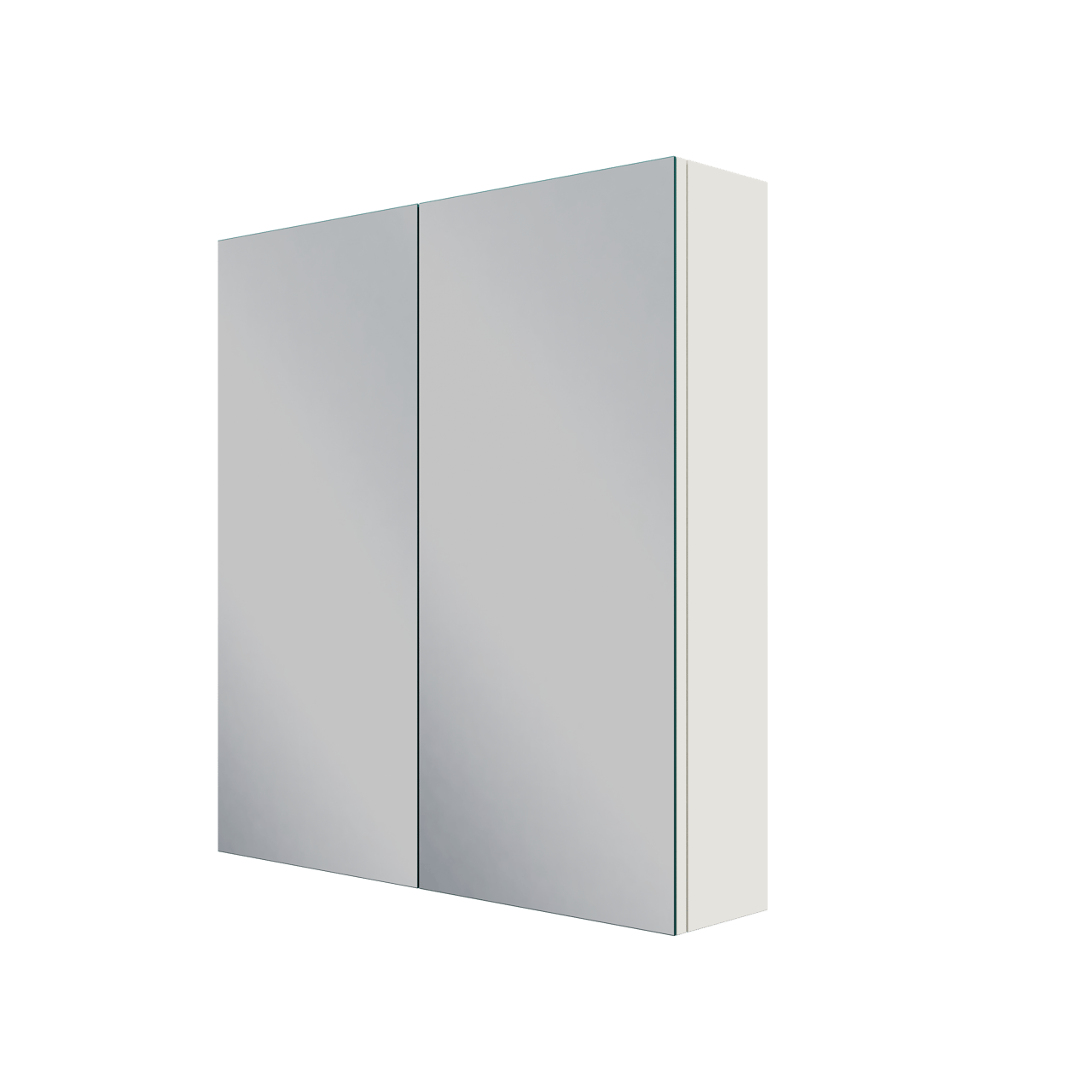 Linie Montro Spiegelschrank Bad: 70 x 75 cm, Weiß Glänzend