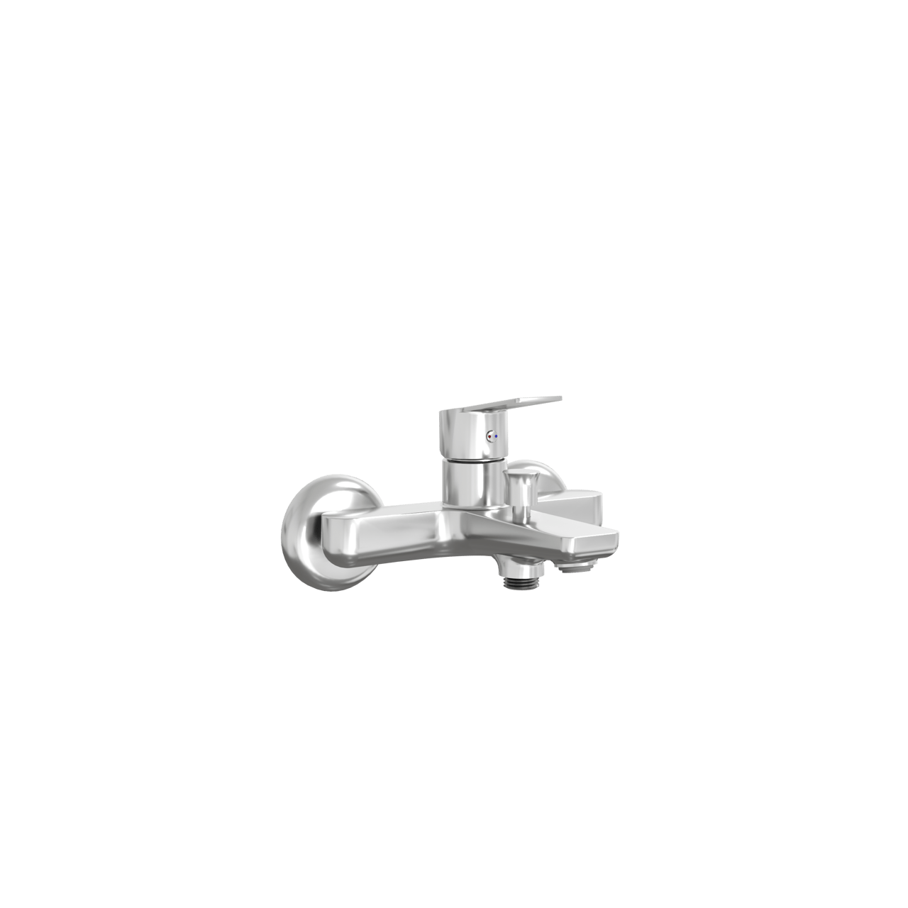 Linie Mila robinet baignoire avec douchette chrome brillant