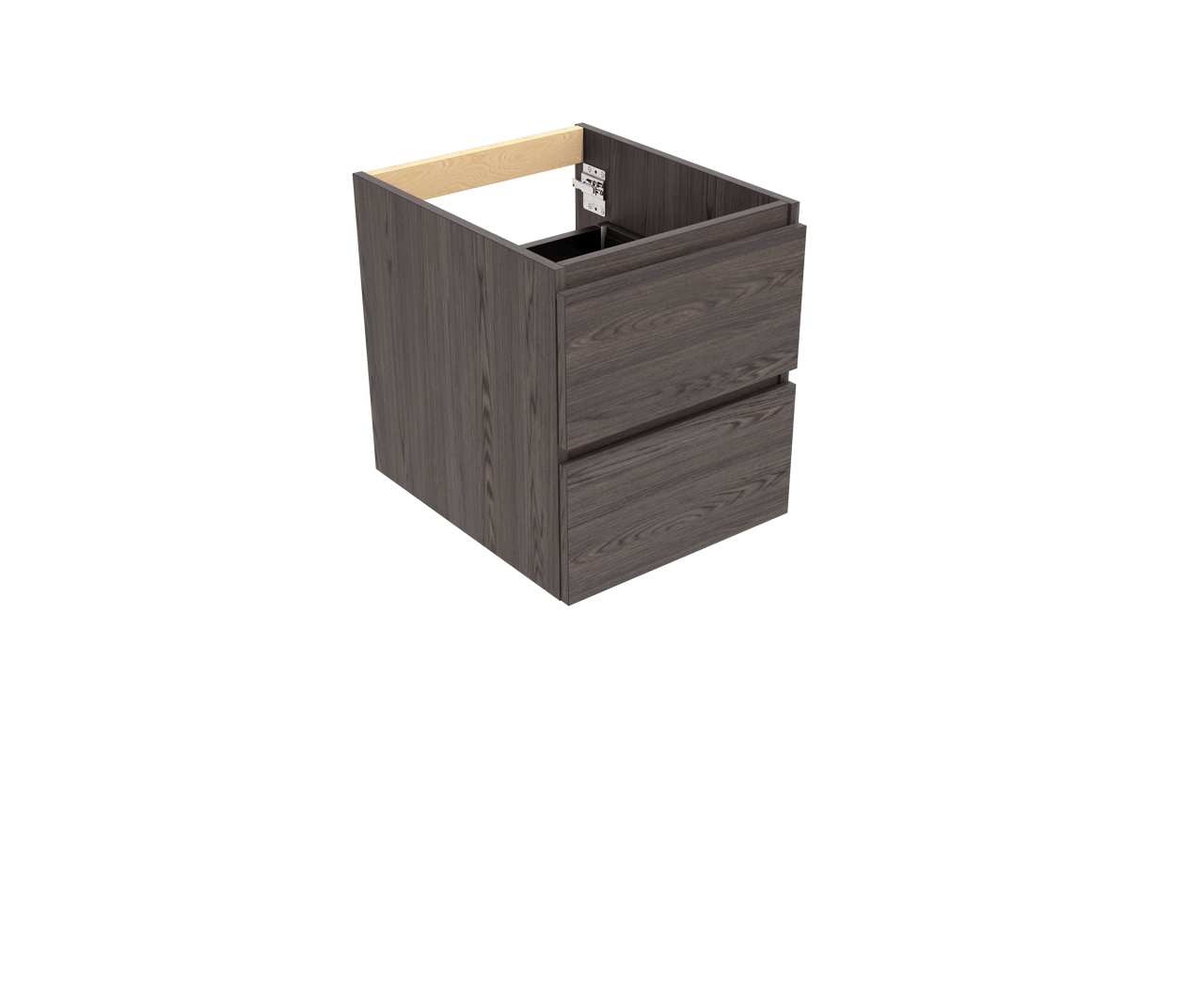 Balmani Lucida meuble sous-lavabo suspendu 45 x 55 cm chêne fumé 2 tiroirs