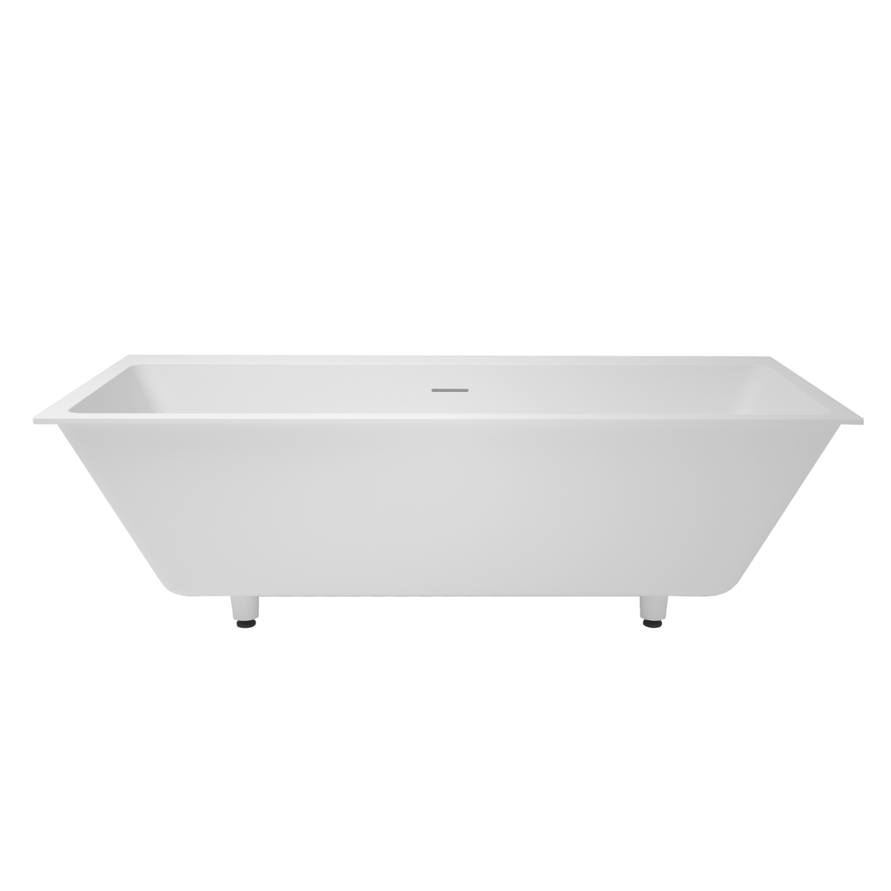 Balmani Kantiga 2-Personen-Einbaubadewanne: 180 x 80 cm, Solid Surface, Weiß matt