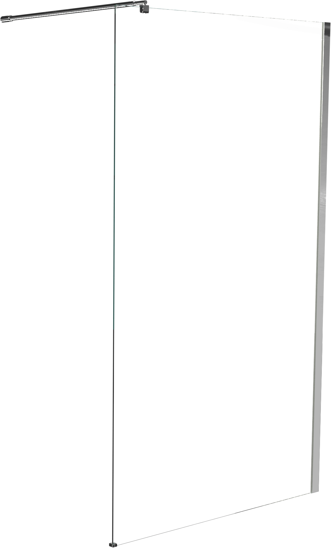 Linie Walk-In inloopdouche 120 x 200 cm helder glas glanzend chroom profiel