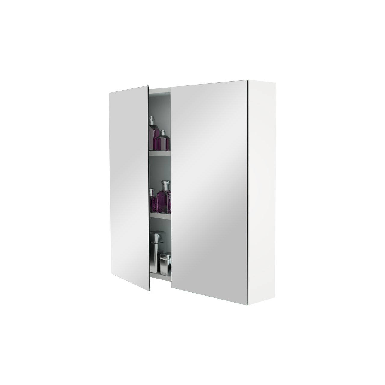 Storke Reflecta Spiegelschrank Bad: 75 x 75 cm, Weiß matt