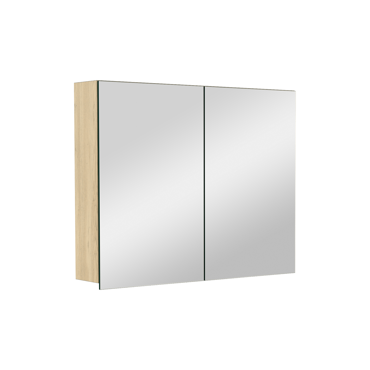 Balmani Lucida Spiegelschrank Bad: 90 x 72 cm, Eiche verwittert