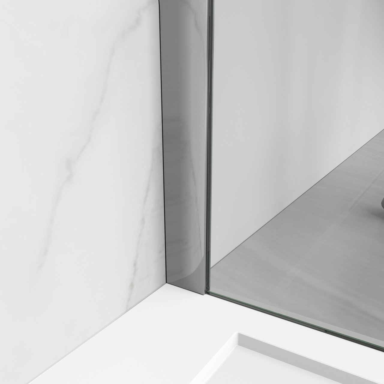 Balmani Modular inloopdouche 130 x 200 cm helder glas glanzend chroom profiel