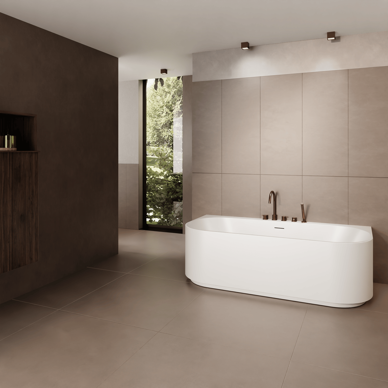 Carruzo Cielo keramische vloer- en wandtegels 4 stuks 60x60cm Cobre