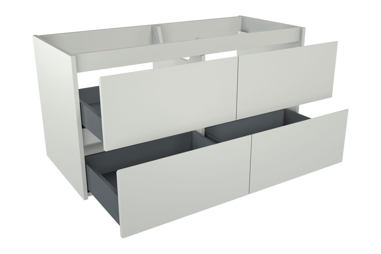 Storke Seda zwevend wastafelonderkast 120 x 52 cm mat wit 4 lades