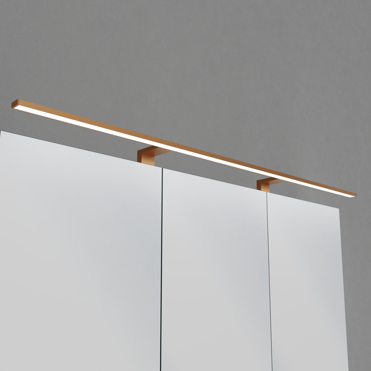 Luca Varess Cubico LED luminaire 120 cm Brushed RoseGold