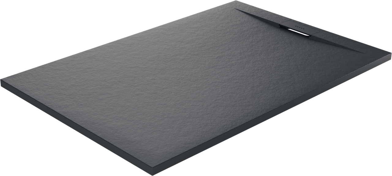 Luca Varess Fusion receveur de douche 120 x 80 cm marbre composite anthracite mat