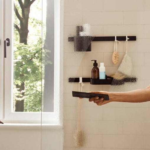Hansgrohe WallStoris Raclette de douche noir mat