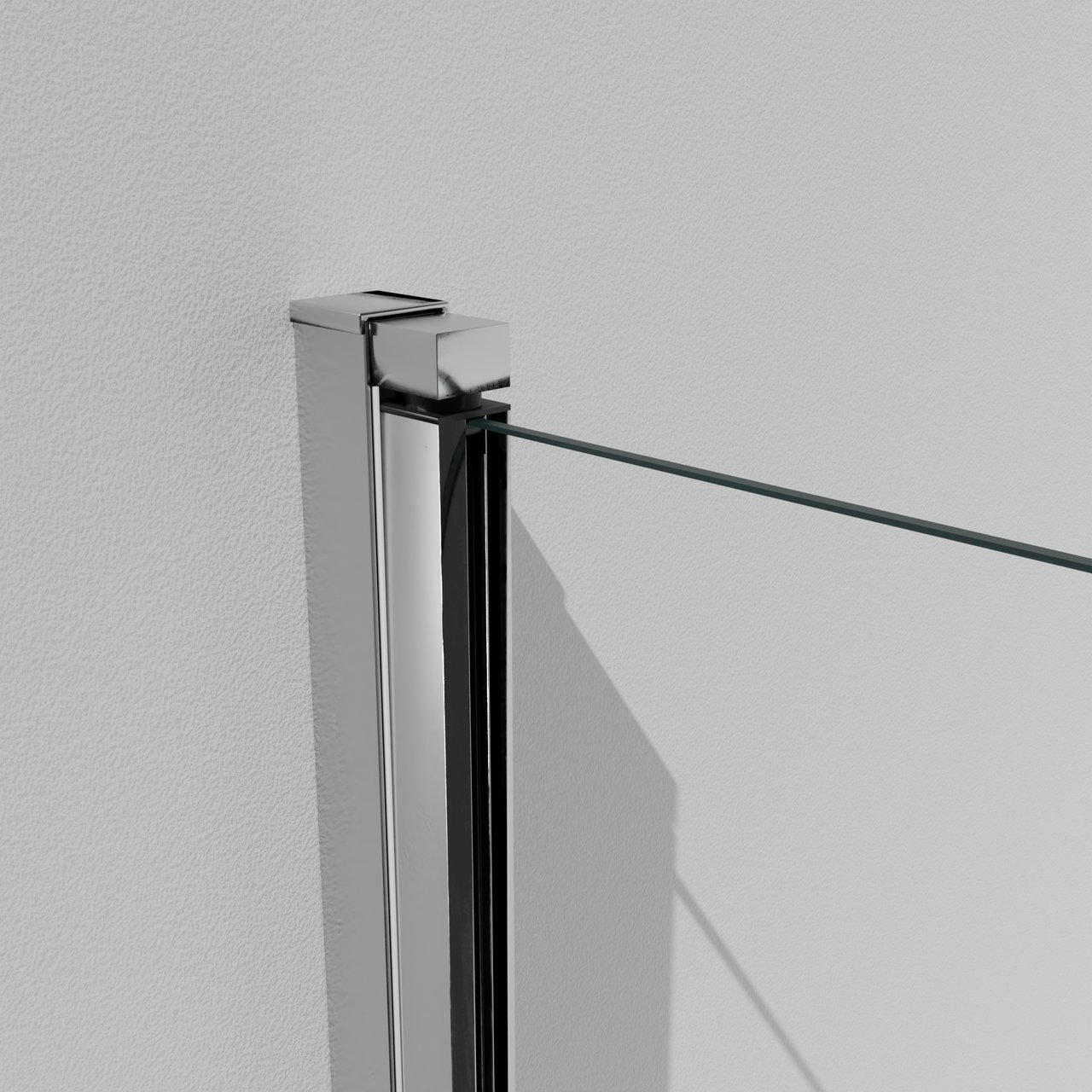 Luca Varess Kuresa tweedelige opvouwbare badwand 120 cm helder glas glanzend chroom profiel