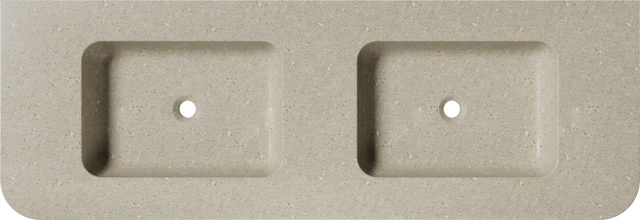 Balmani Moon double vasque Macchiato Terrazzo 160 x 55 cm
