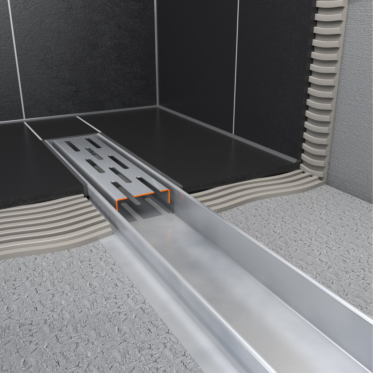 Easy Drain Compact Duschrinne 80cm Brushed Stainless Steel