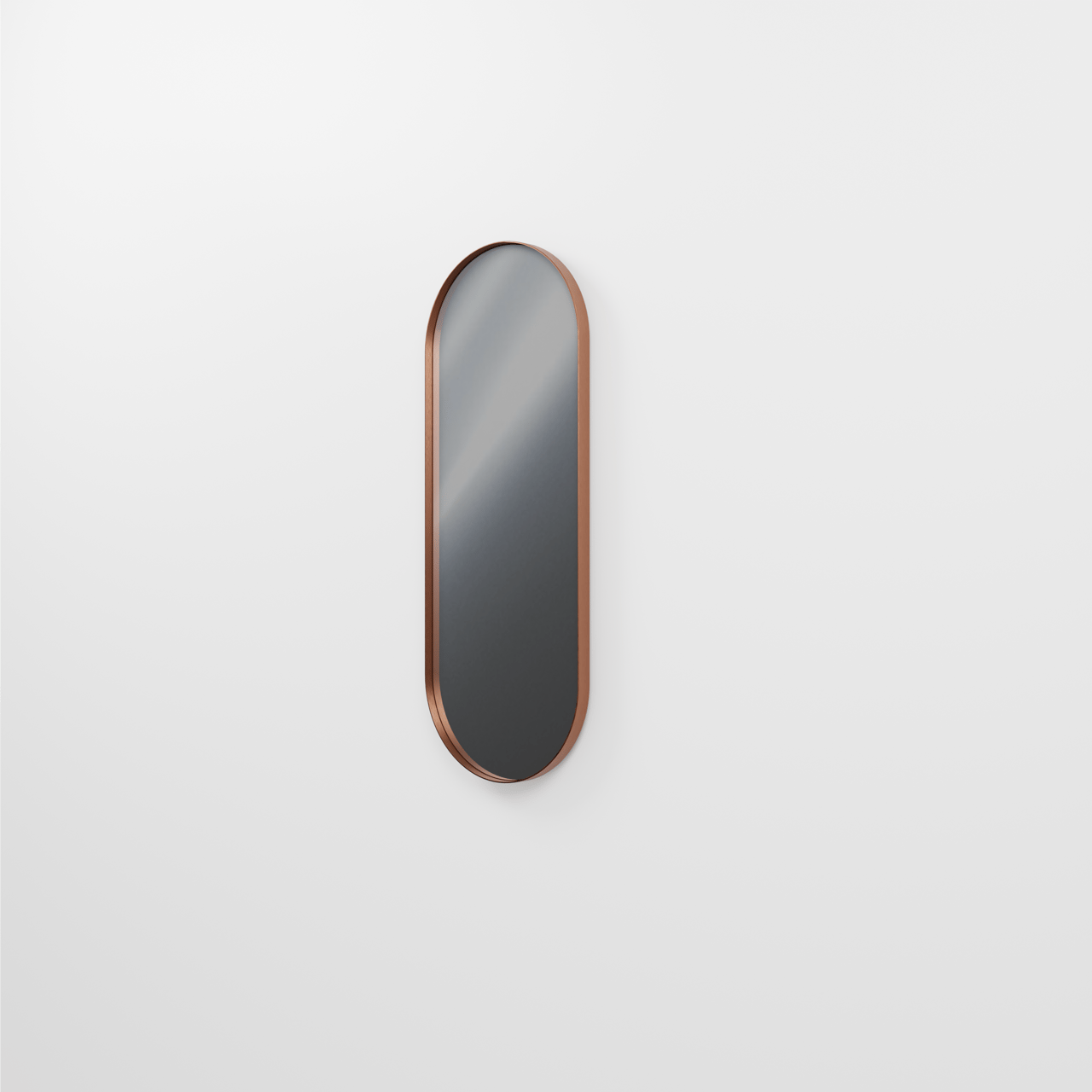 Balmani Giro Oval ovaal badkamerspiegel Brushed RoseGold 42 x 110 cm