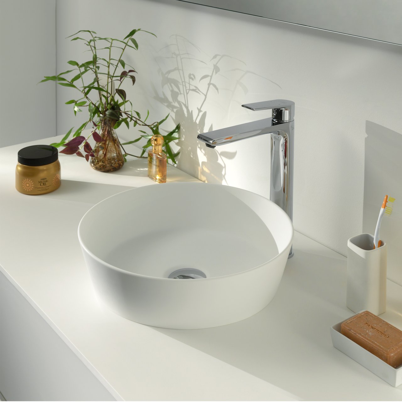 Blaufoss Jason robinet de lavabo réhaussé chrome brillant