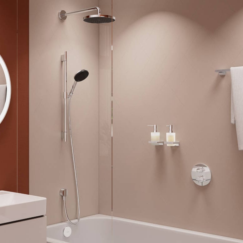 Hansgrohe Exafill set de finition garniture de remplissage, vidage et trop-plein baignoire Chrome Brillant