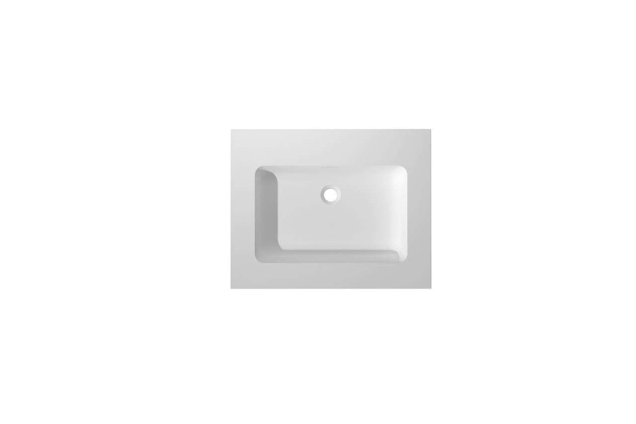 Storke Mata High enkele wastafel matte Solid Surface 65 x 52 cm