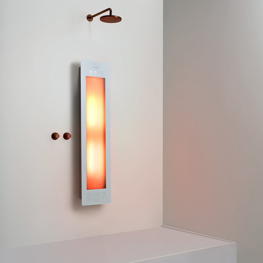 Sunshower Plus M Infrarot und UV Flache Aufputz Befestigung white