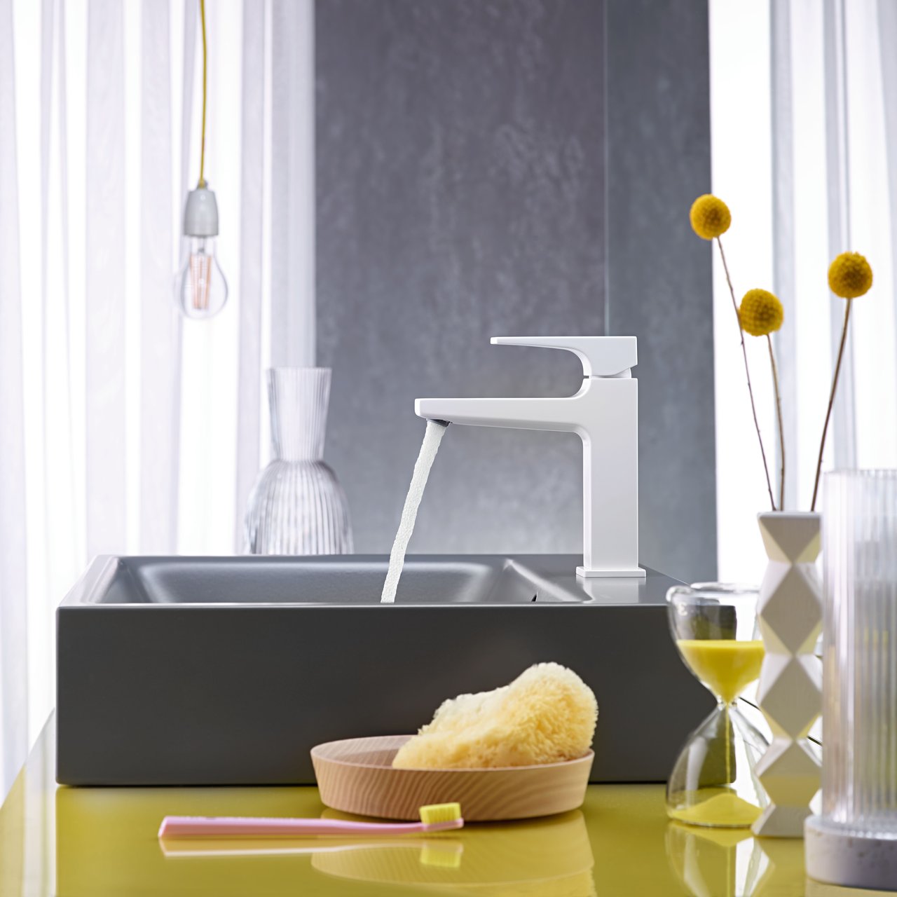 Hansgrohe Metropol 100 wastafelkraan mat wit