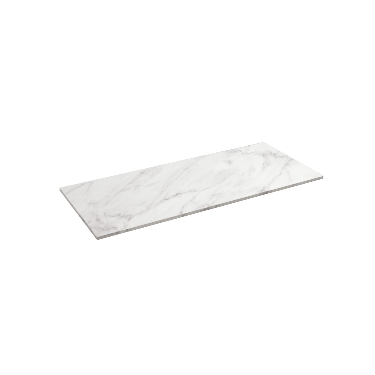 Balmani Stretto Einzel- oder Doppelwaschtischplatte, Carrara-Marmor, 120 x 55 cm