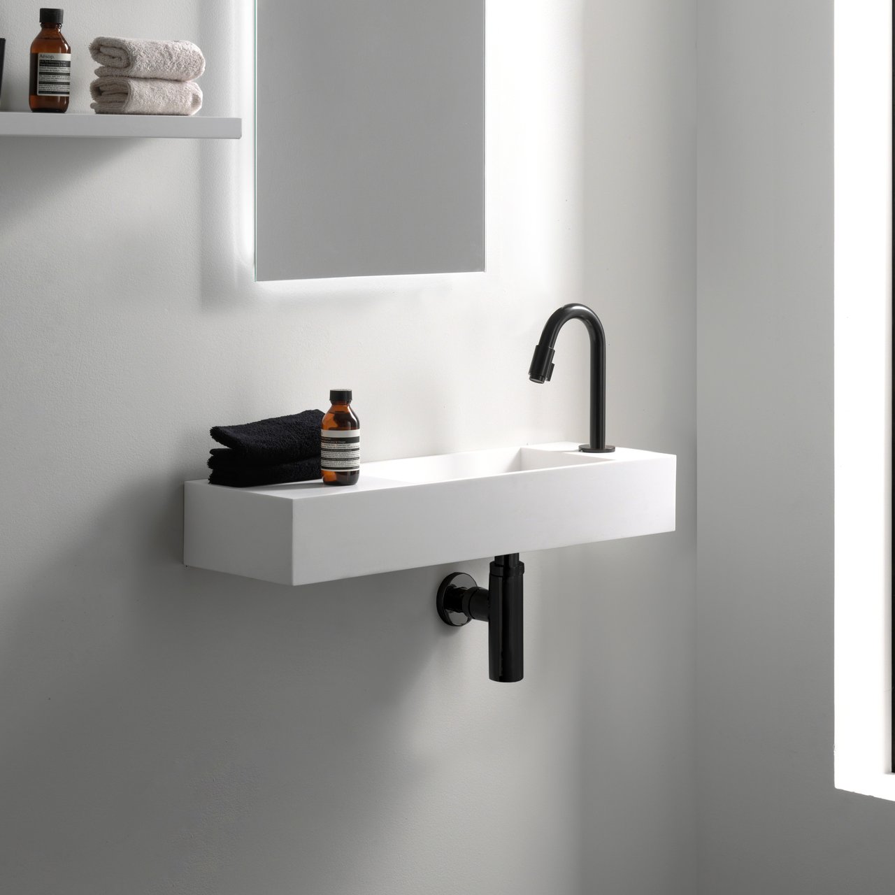 Santeg Styledrain LX Ablauf für Waschtisch, schwarz, 32 mm