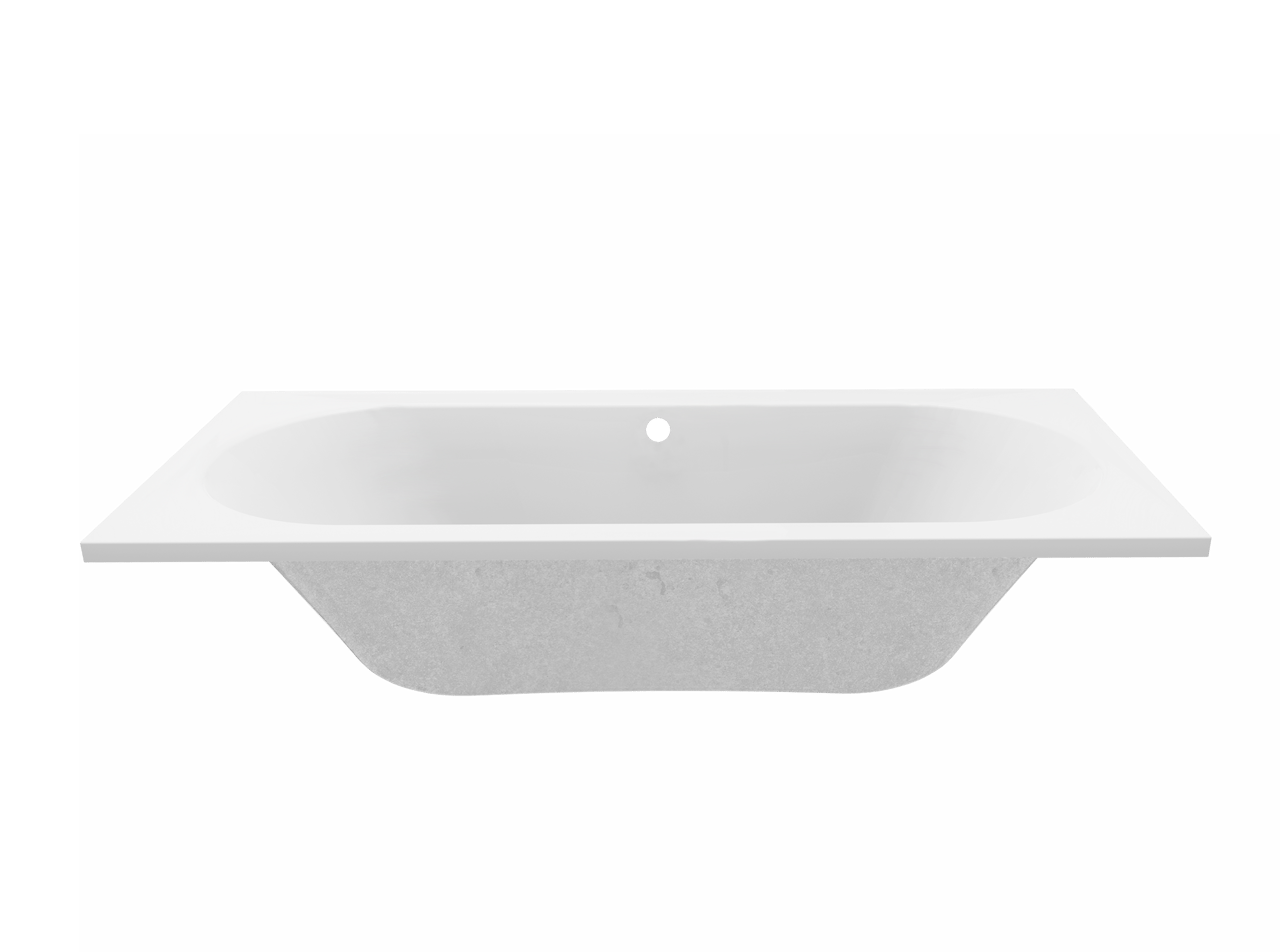 Luca Varess Rosala 2-Personen-Einbaubadewanne: 180 x 80 cm, Acryl, Weiß mat