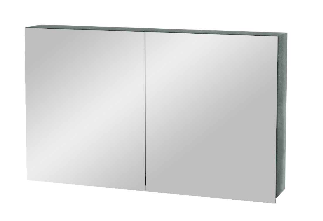 Balmani Lucida spiegelkast 120 x 72 cm beton donkergrijs