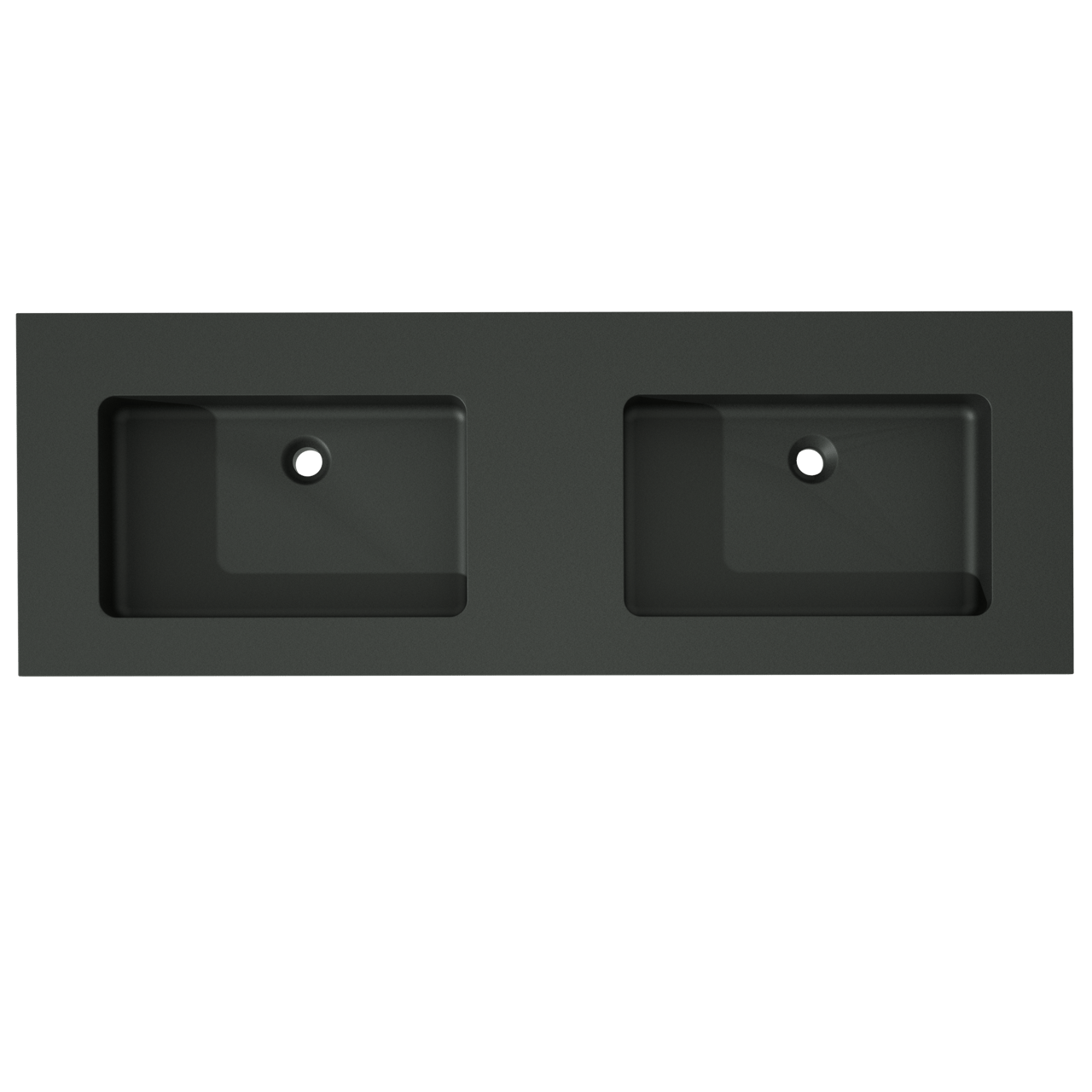 Storke Scuro double vasque quartz mat 150 x 52 cm