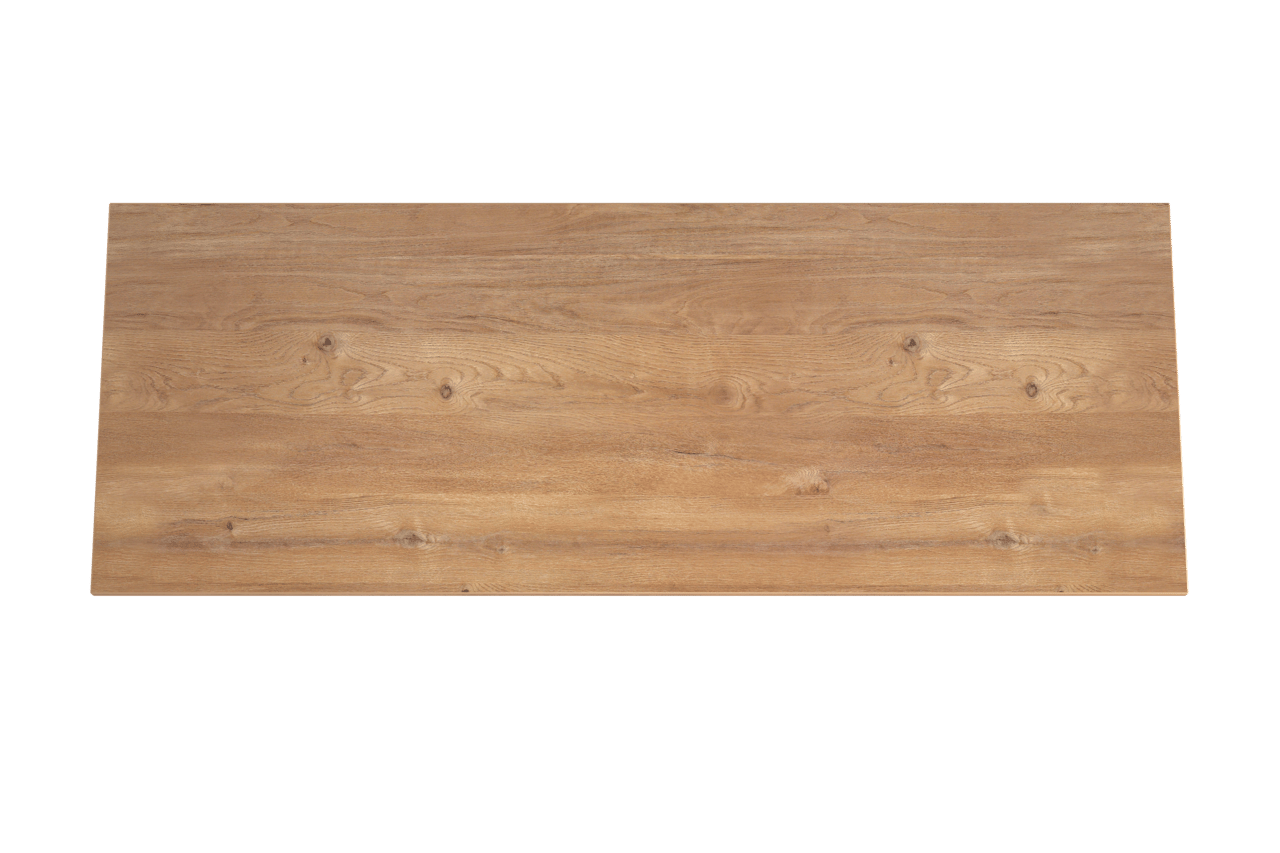 Storke Panton Einzel- oder Doppelwaschtischplatte, Melamin in roher Eiche, 140 x 52 cm