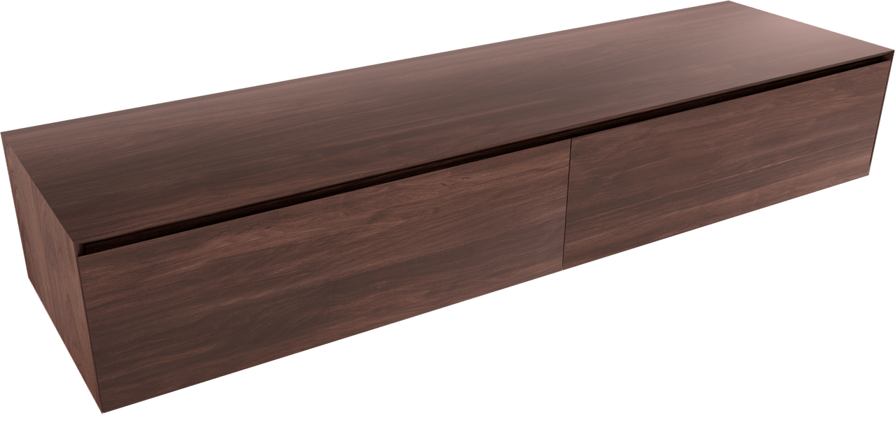 Balmani Mitra Elements meuble sous-lavabo suspendu 180 x 50 cm noyer Américain 2 tiroirs