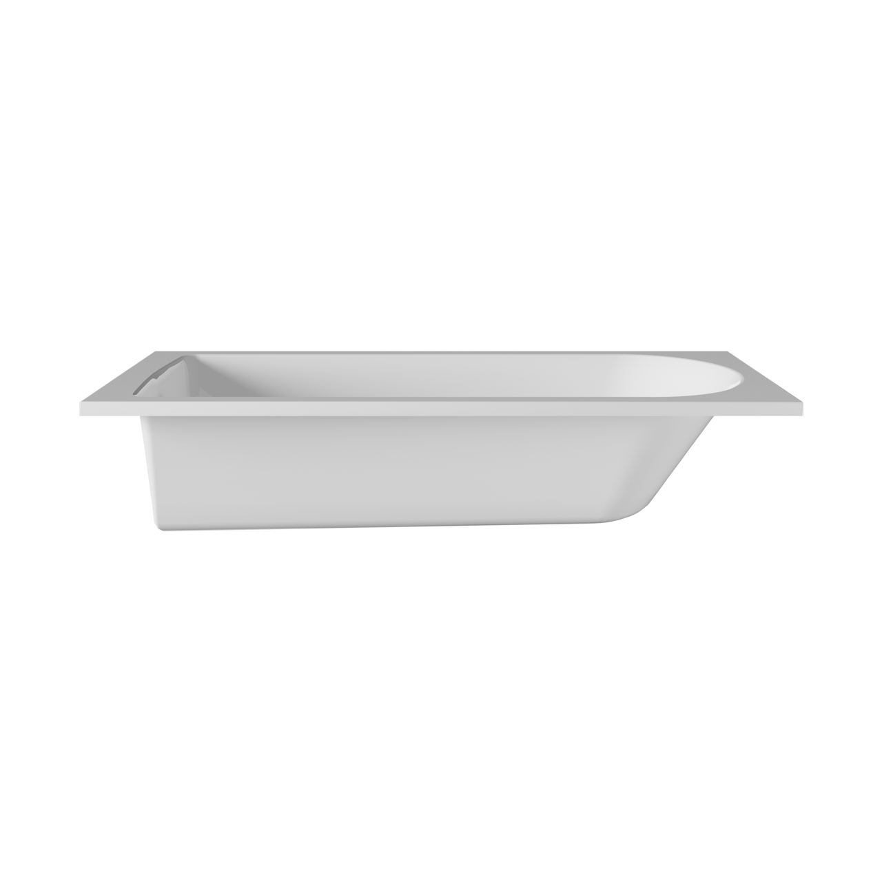 Luca Varess Rosala 1-Personen-Einbaubadewanne: 180 x 80 cm, Acryl, Weiß Glänzend