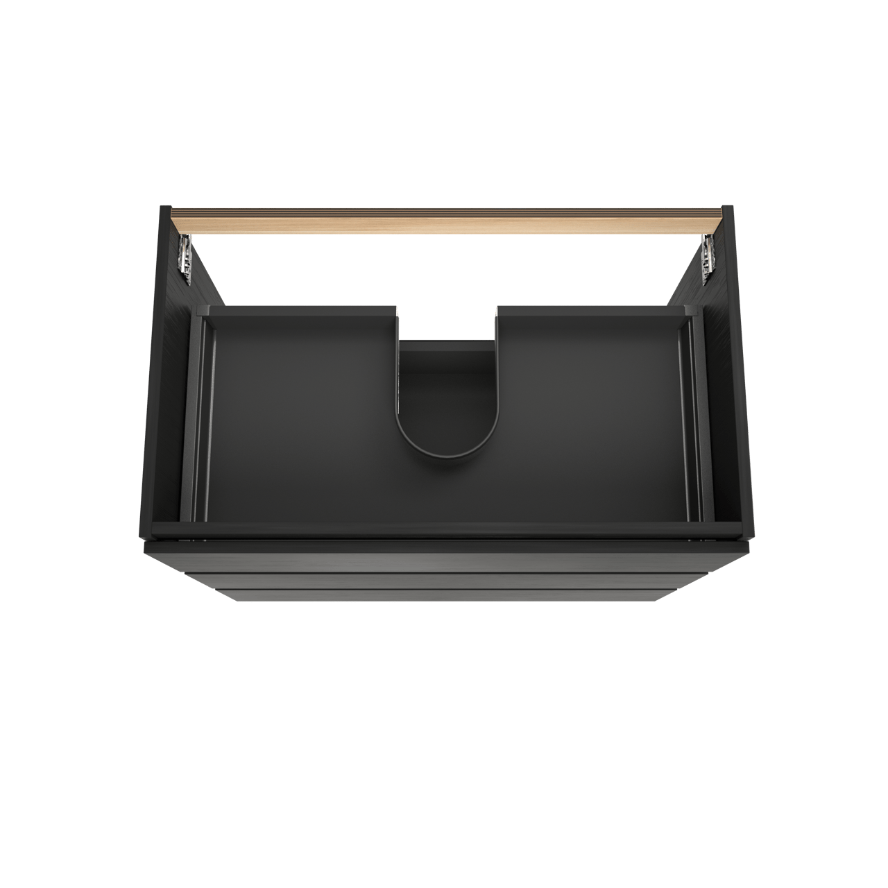 Balmani Lucida stehender Waschbeckenunterschrank: 90 x 55 cm, Eiche Schwarz, 3 Schubladen