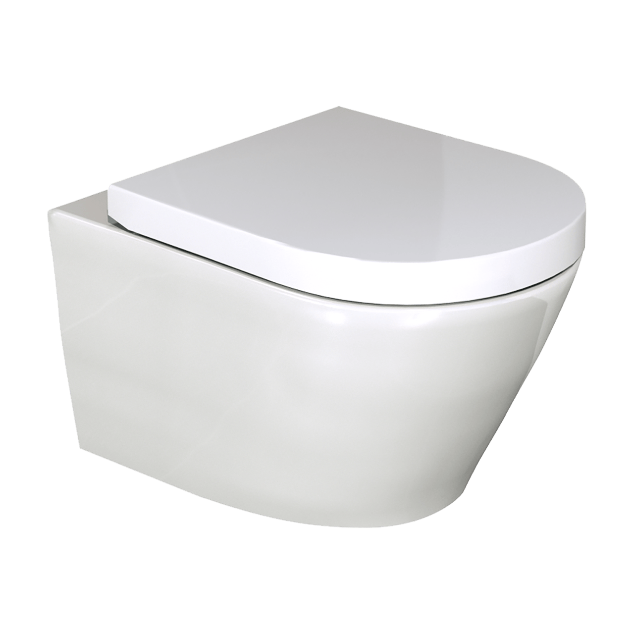 Luca Varess Calibro wc suspendu blanc brillant bride de rinçage traditionnelle