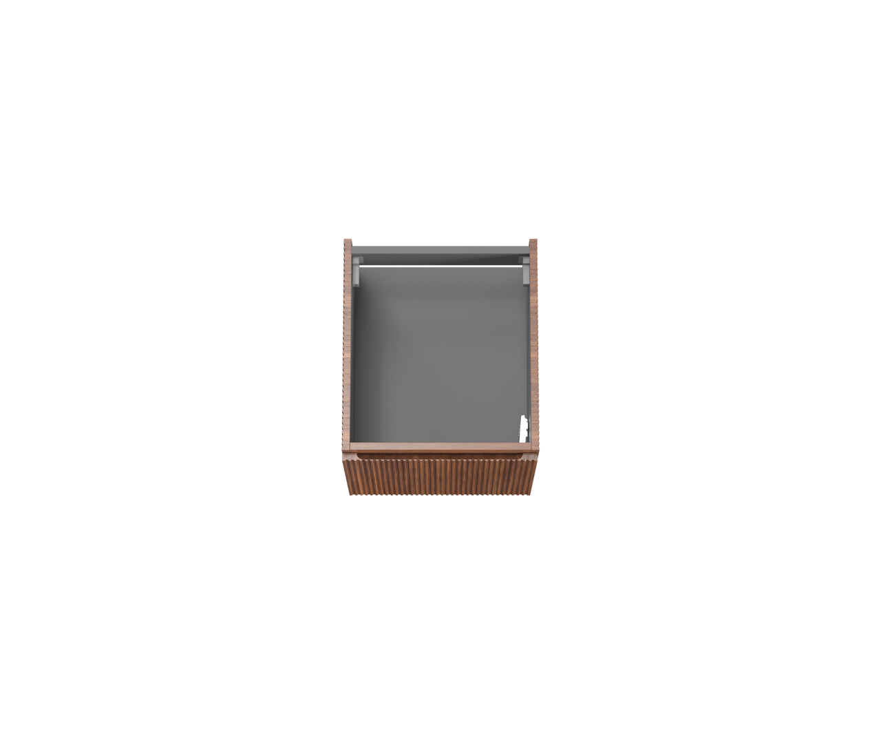 Storke Ribs zwevende wastafelonderkast 45 x 52 cm notenhout