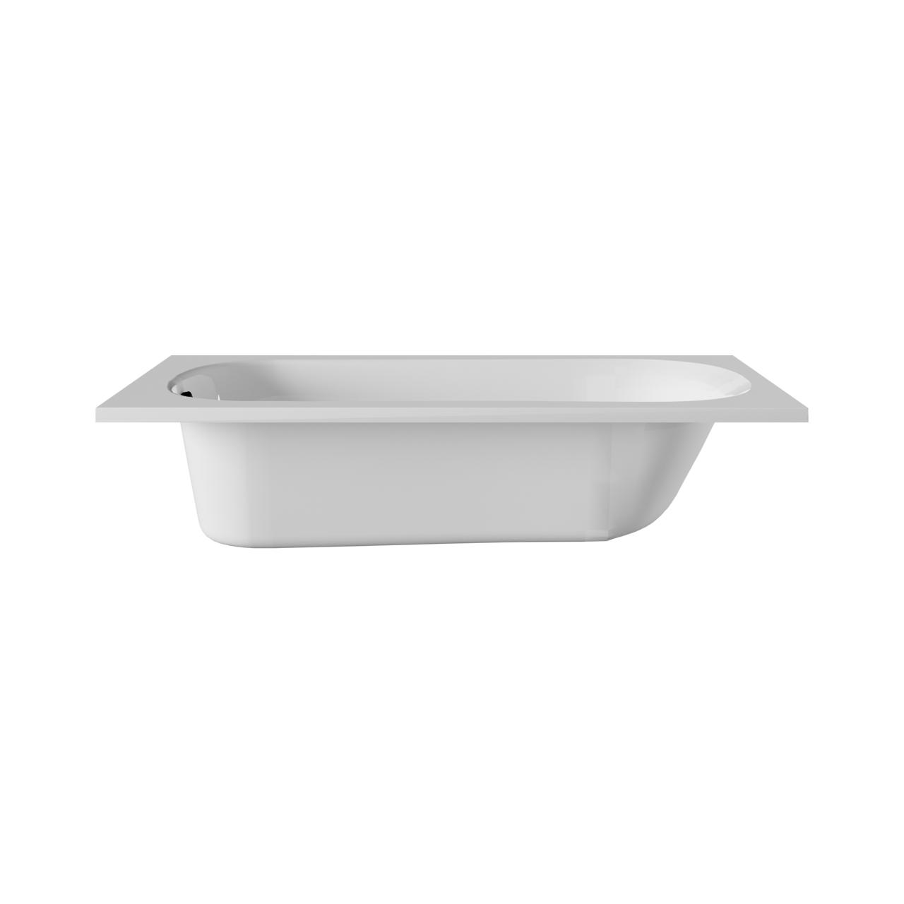 Linie Tessa eenpersoons inbouwbad 170 x 80 cm acryl glanzend wit
