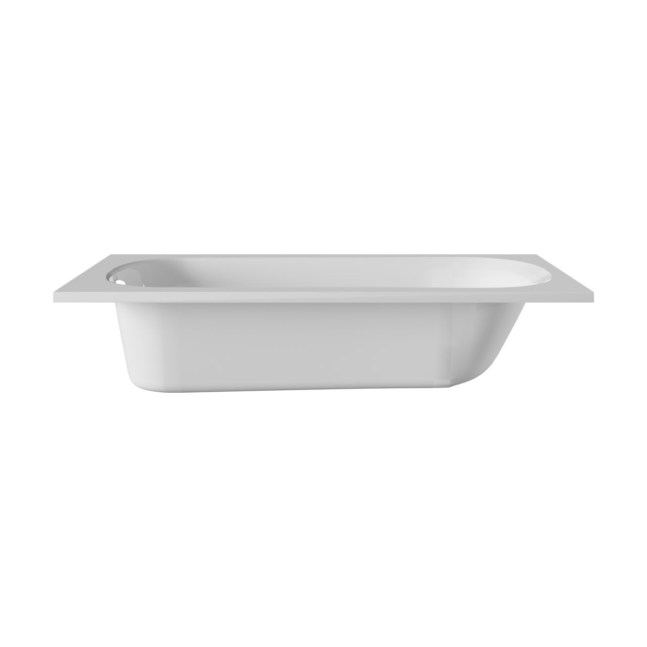 Linie Tessa baignoire encastrable mono 180 x 80 cm acrylique Blanc Brillant