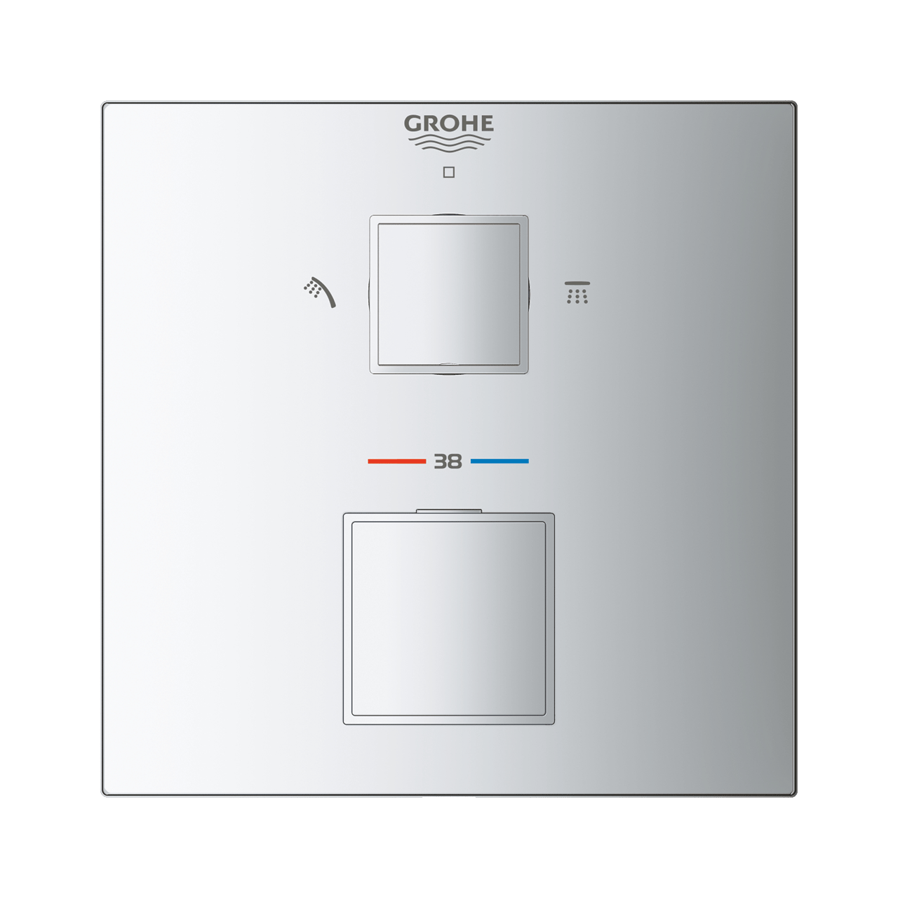 Grohe Grohtherm thermostatische inbouw douchekraan 2 functies glanzend chroom