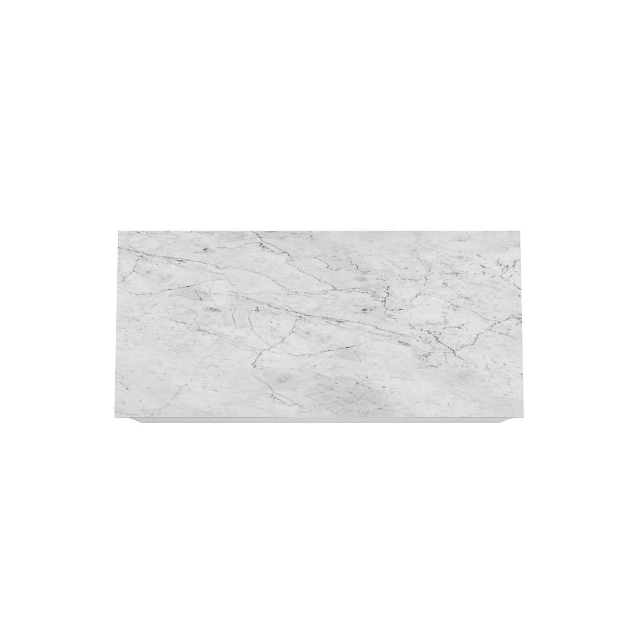 Balmani Mitra zwevend badmeubel 120 x 55 cm mat wit met Stretto enkel of dubbel wastafelblad in marmer carrara