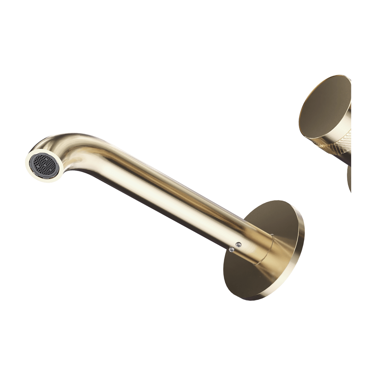 Blaufoss Pavilion Robinet de baignoire encastré brushed champagne gold set douchette incl. incl élément intégré