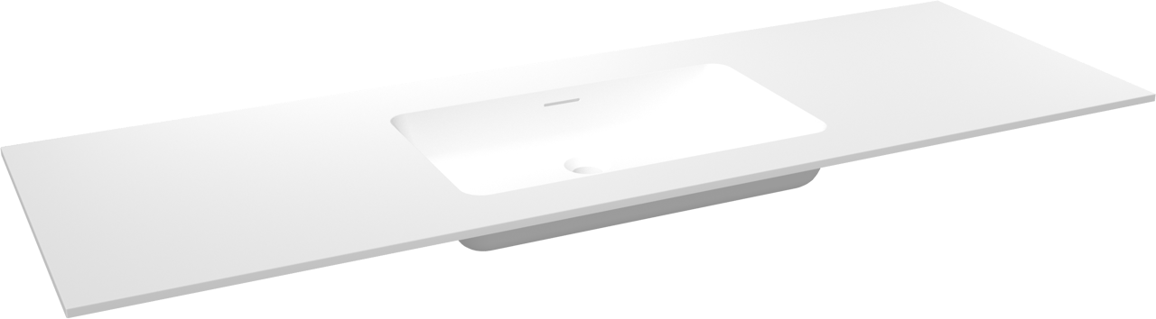 Storke Mata vasque simple solid surface mat 155 x 52 cm