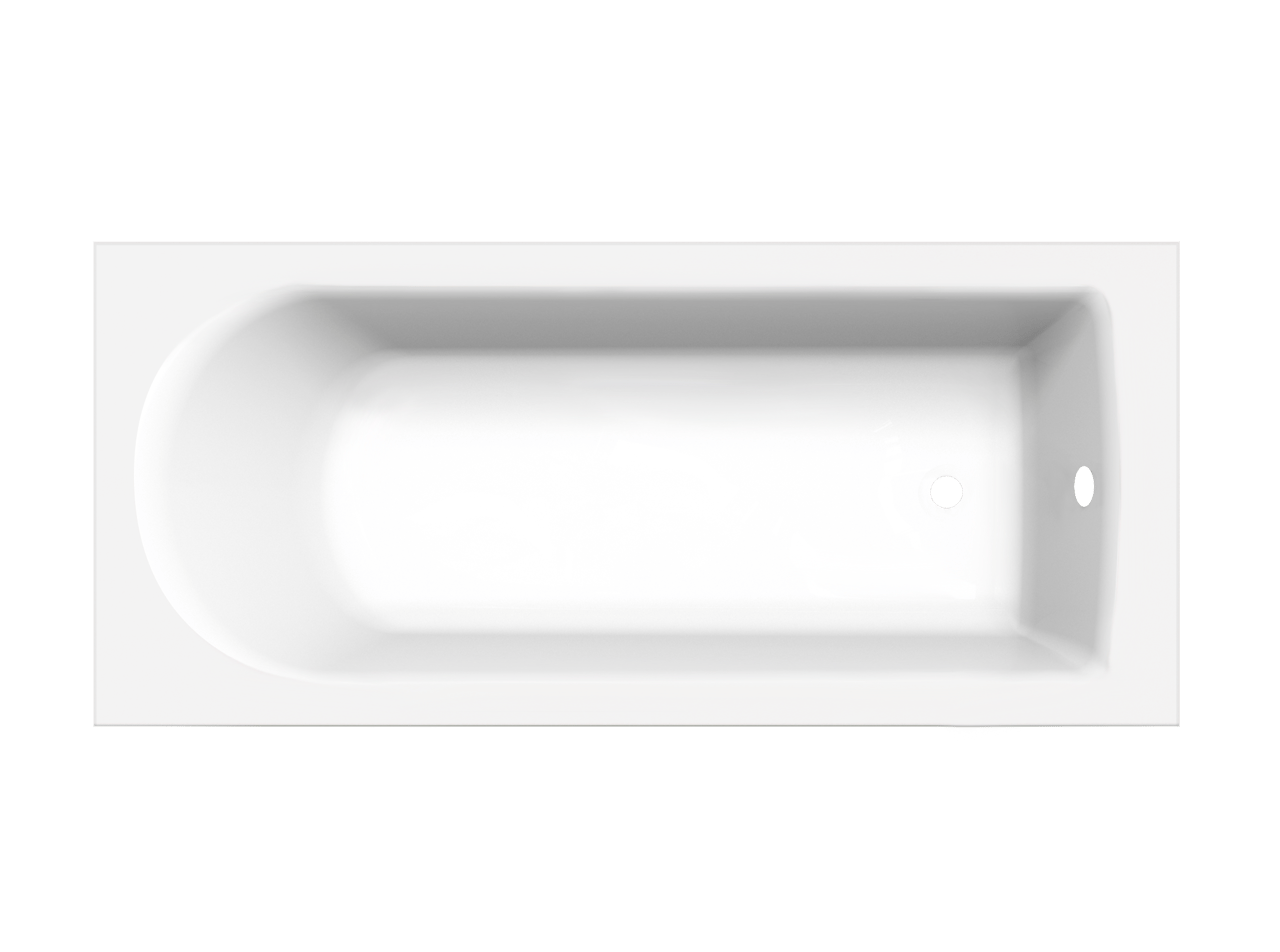Luca Varess Rosala 1-Personen-Einbaubadewanne: 180 x 80 cm, Acryl, Weiß mat
