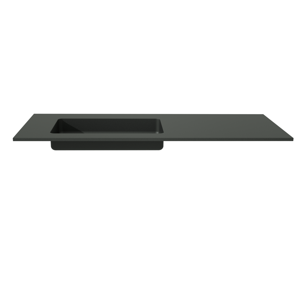 Storke Scuro asymmetrisch linkse wastafel mat kwarts 130 x 52 cm combinatie kast 45 cm