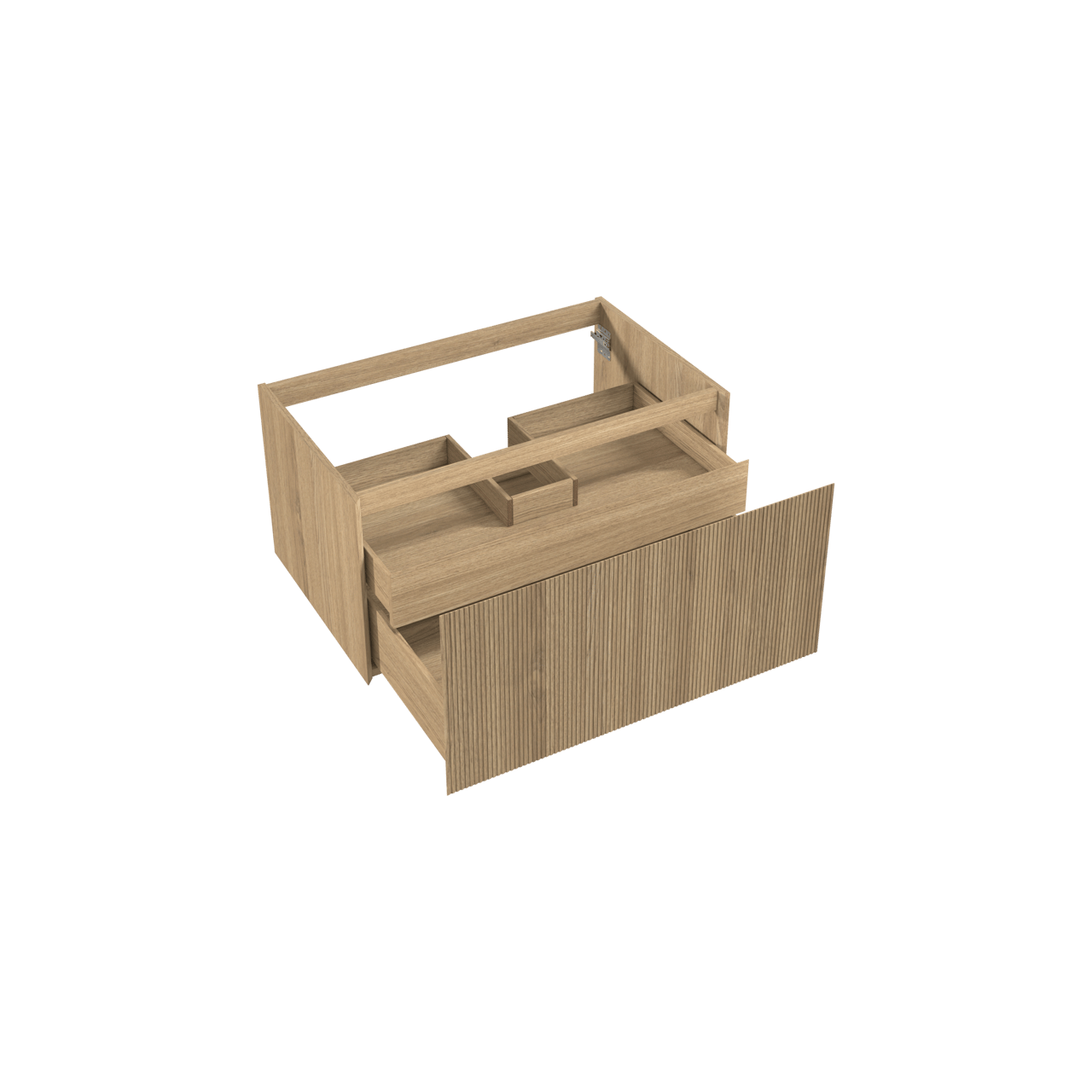 Balmani Fila by Mitra meuble sous-lavabo suspendu 90 x 55 cm placage chêne naturel 2 tiroirs
