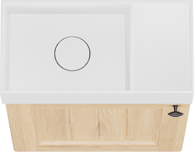 Balmani Lemon meuble wc suspendu 42 x 21 cm chêne naturel avec Loop plan vasque en Solid Surface blanc mat