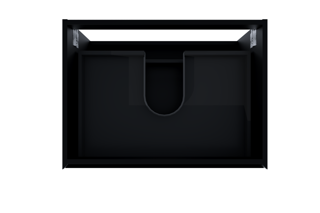 Balmani Mitra meuble sous-lavabo suspendu 75 x 55 cm Noir Mat 2 tiroirs